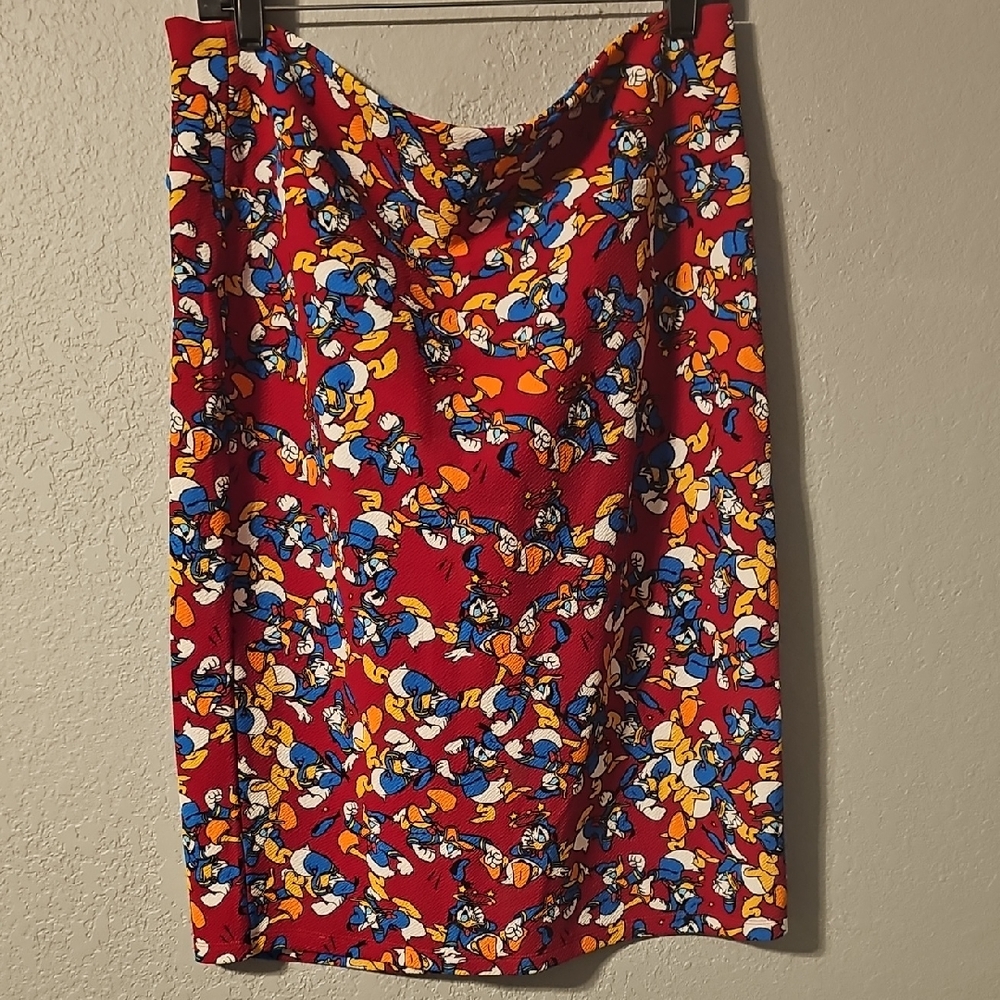 LuLaRoe Colorful Donald Duck Pencil Skirt